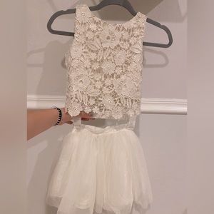 Pink & Violet formal lace and tulle 2 piece dress size 7 worn once to a party